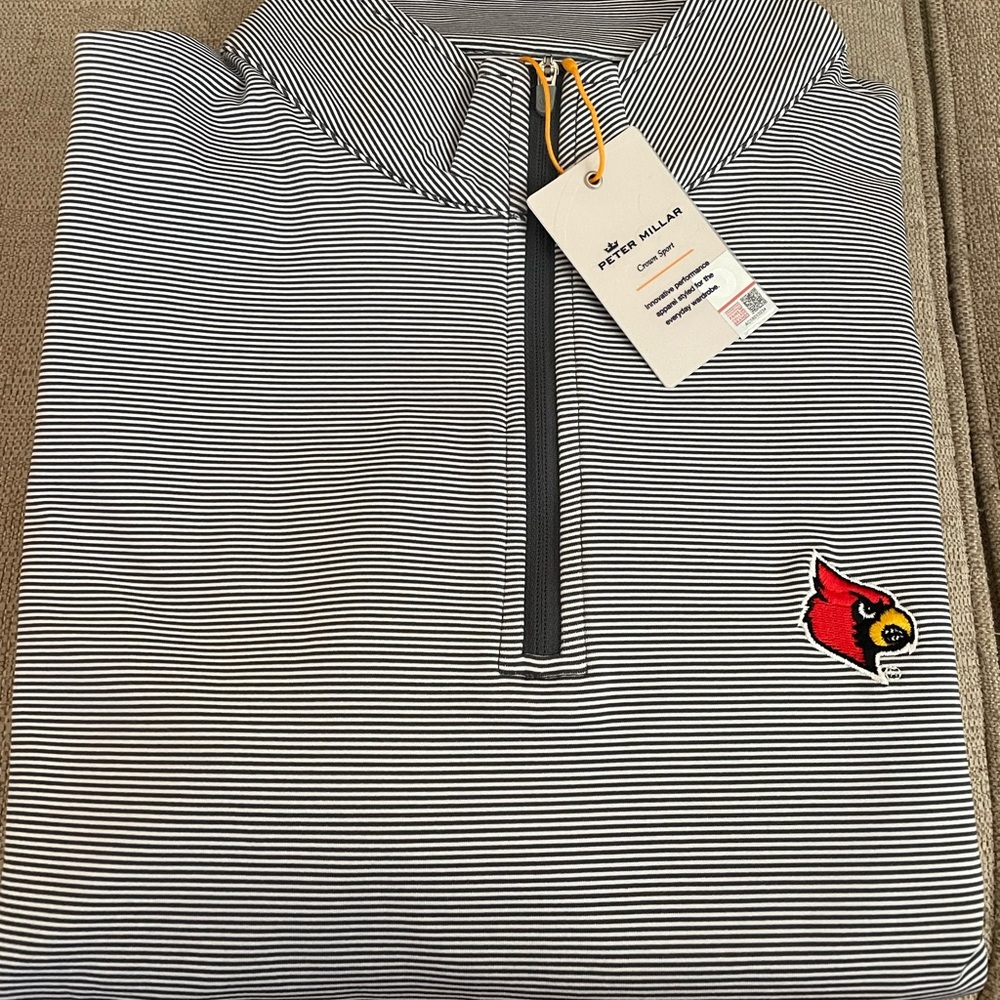 Peter Millar NWT Long Sleeve Quarter Zip - University of Louisville